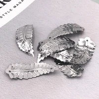 100pcsbag 1847mm silver leaves sequins 1 hole sewn clothing wedding paillettes diy craft lentejuelas accessories materials