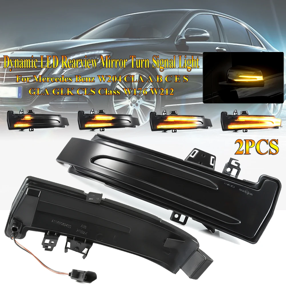 2 шт. светодиодсветильник лампы для указателей поворота Mercedes Benz W204 CLA A B C E S GLA GLK CLS