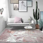 Модные Современные скандинавские абстрактные красивые розовые белые Позолоченные Коврики для кухни гостиной прикроватный коврик для спальни на заказ