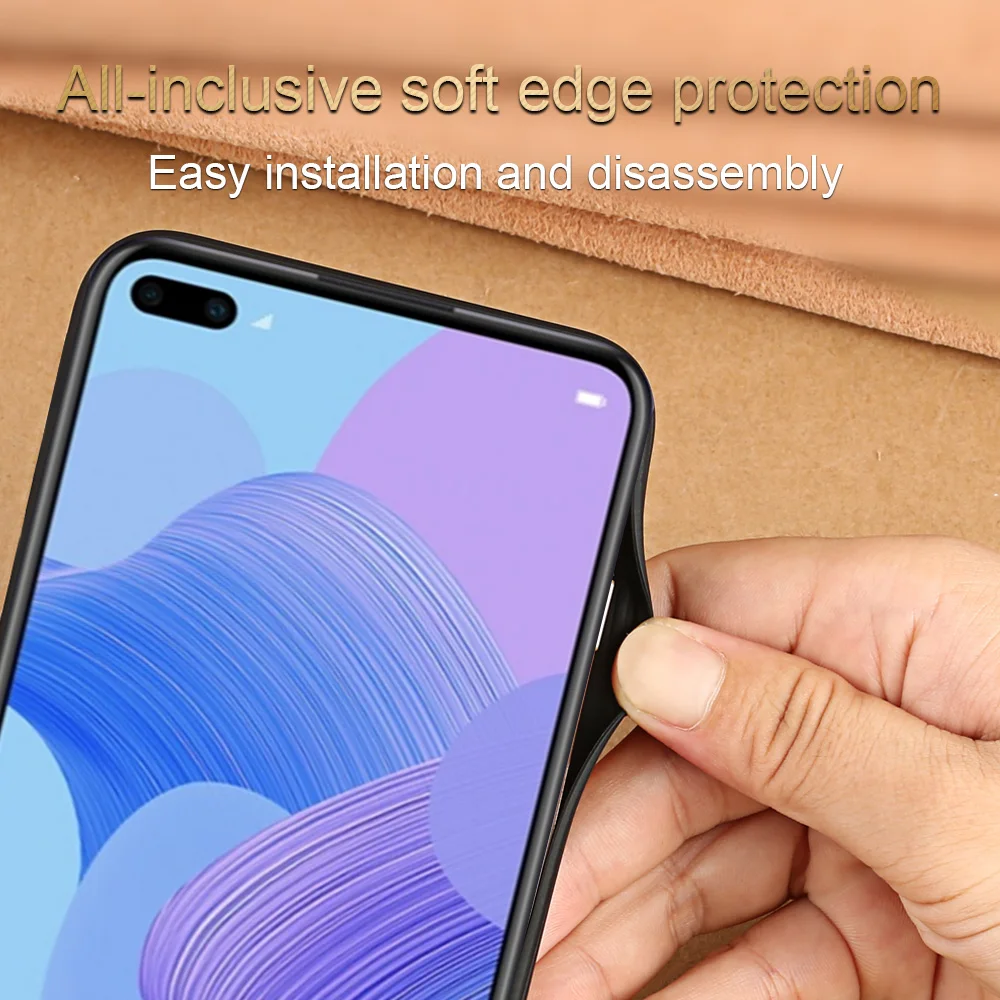 Чехол из натуральной зернистой кожи для Huawei P40 Pro P20 P30 Lite Nova 5T Y8P Mate 40 20 чехол Honor 8A 10i