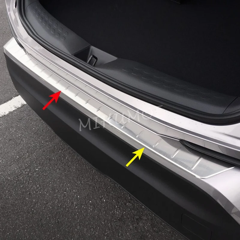 

Steel Trunk Sill Protector For Toyota C-HR CHR 2017 2018 2019 2020 Rear Bumper Scuff Plate Guard Cover