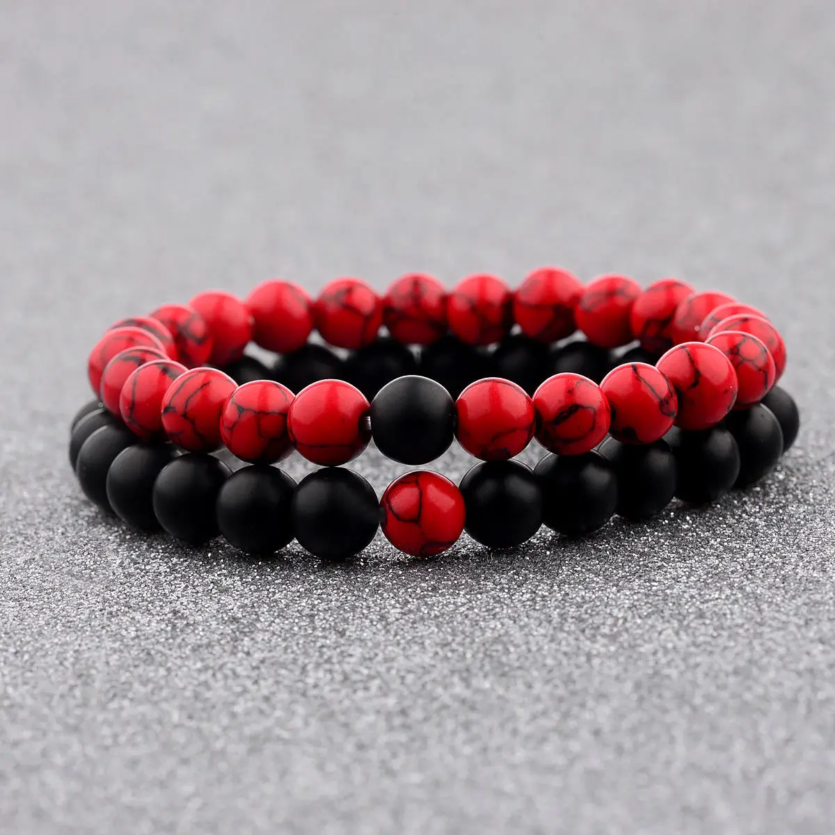 

2pcs/set Distance Bracelet Charm Natural Stone Beads Bracelets for Women Men Couples Friendship Bracelets Jewelry Gifts