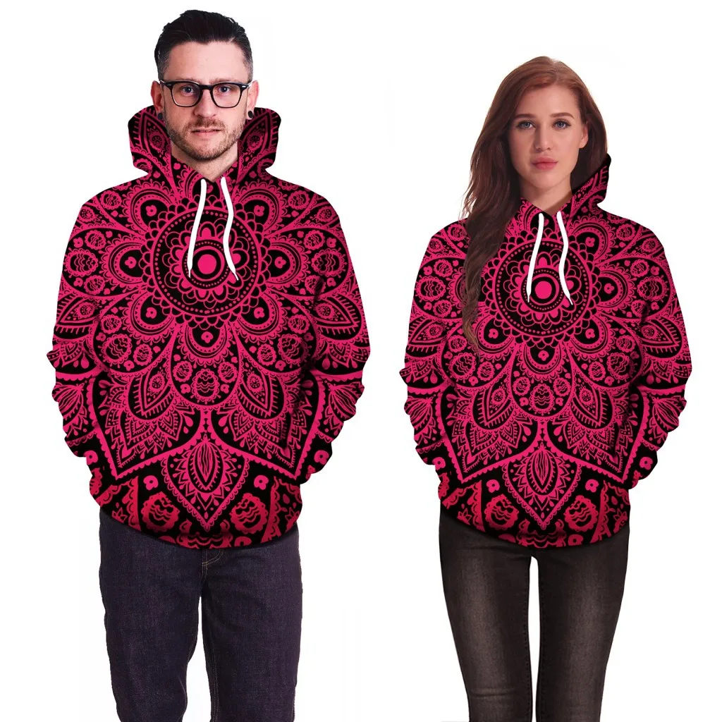 

Женская и мужская толстовка с капюшоном и 3D-принтом