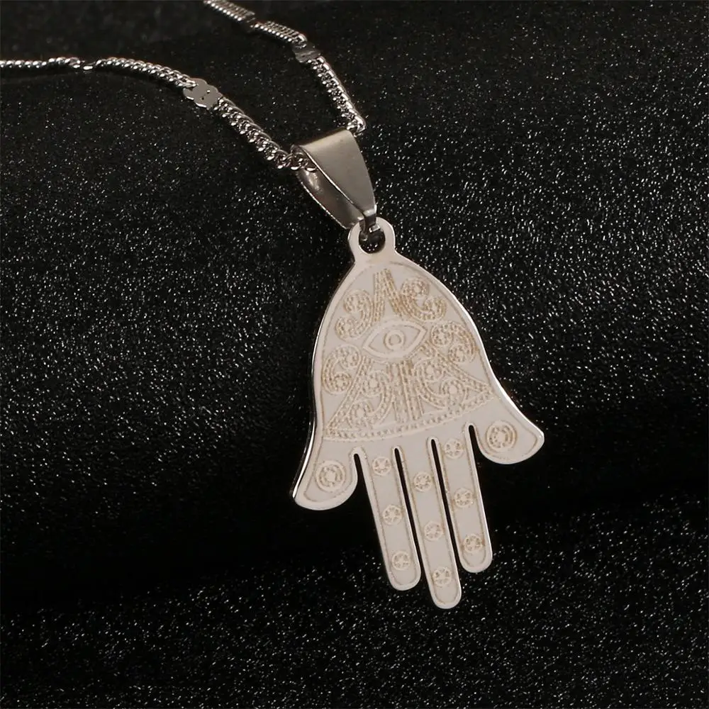 Египетский Глаз хорошего LuckNecklace Фатима хамса ручной кулон ожерелье рука ладонь