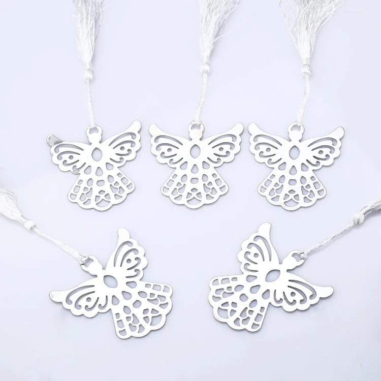 

50Pcs Guardian Angel Bookmark Tassels Stationary Xmas Stocking Filler Christening Wedding Decoration Party Favors Gift Present