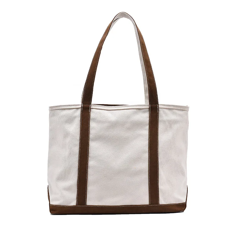 

Shoulder Bag Trendy Commuter Large-capacity Female Bag Canvas Bag 2021 Canvas Bag Large Capacity Solid Color Canvas