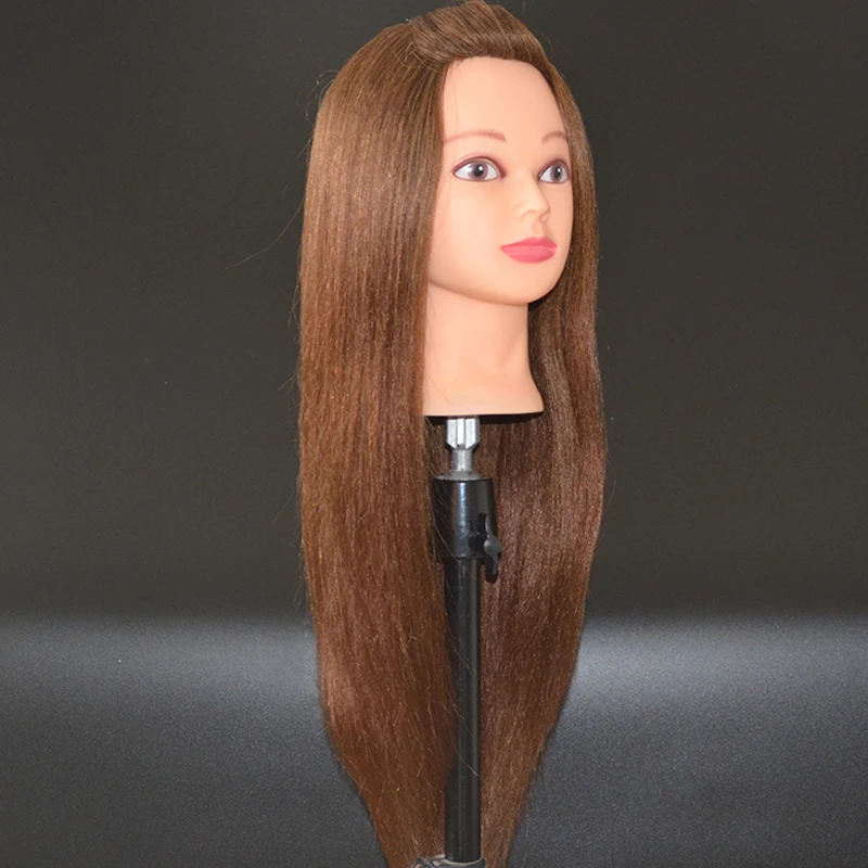 Голова для обучения натуральным волосам в виде животных 20 дюймов светильник