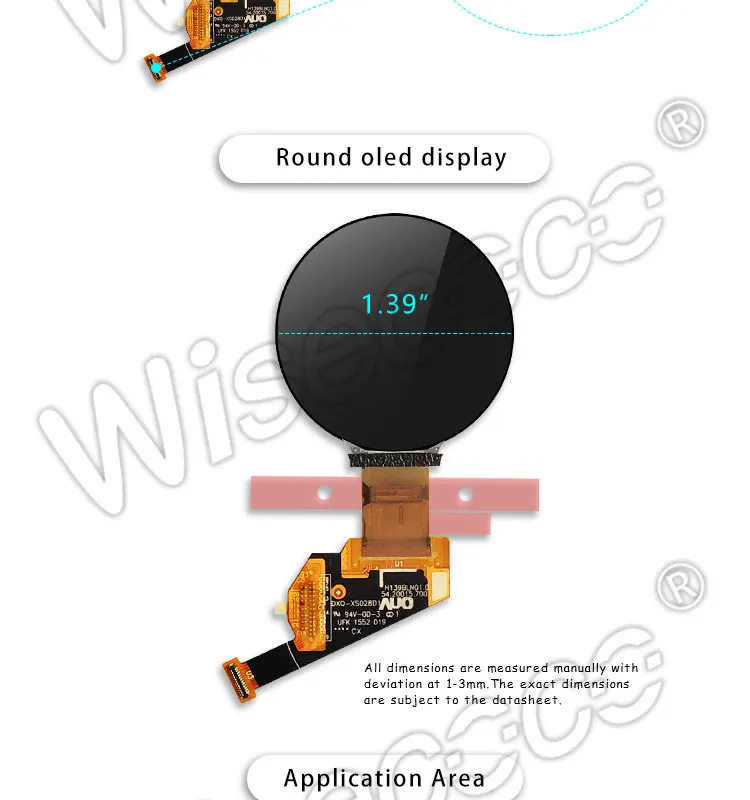 1,39 дюймов 400*400 AMOLED дисплей круглый Круглый круглый OLED модуль экран H139BLN01.0 с интерфейсной платой MIPI