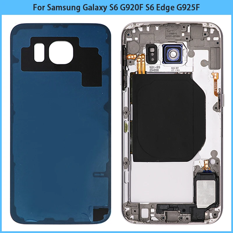 Металлический корпус для Samsung Galaxy S6 G920F Edge G925F средняя рамка Корпус ободок батарея