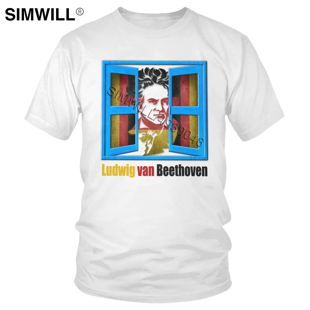 

Novelty Beethovens T Shirt Men Breathable Cotton Tee Round Neck Short Sleeves Ninth Symphony Musician Composer T-Shirts Merch