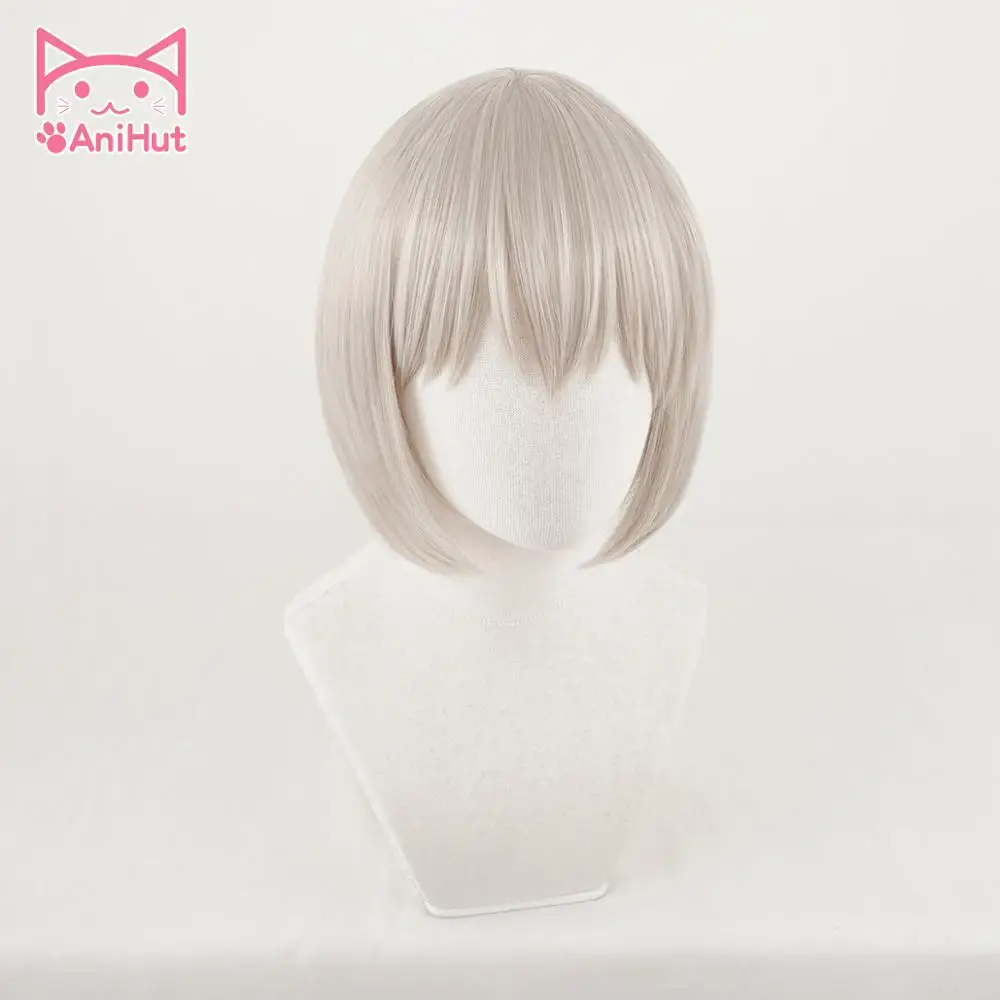 AniHut Aoba Moca Wig Game BanG Dream! Cosplay Wig Synthetic Griege Women Hair Anime BanG Dream Cosplay Aoba Moca Costume
