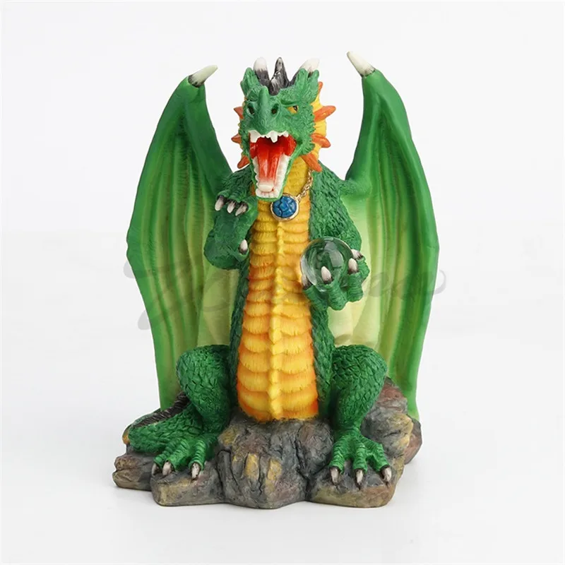 

Европейская художественная скульптура дракона, фигурка животного, художественная Статуя Дракона с сиденьем, креативные полимерные поделк...