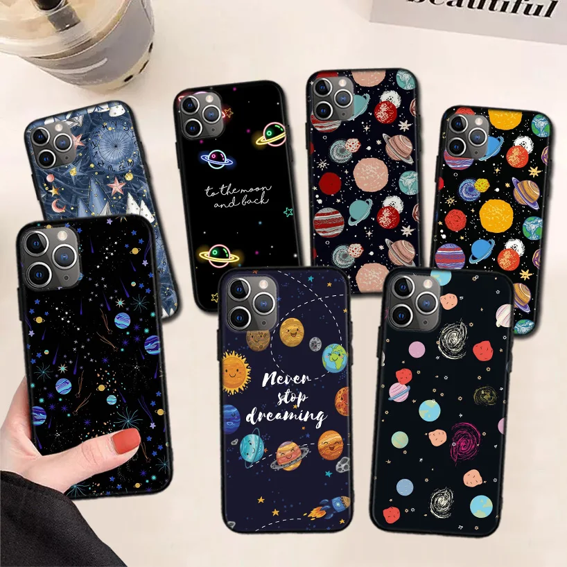 

Starry Sky Pattern Phone Case For iPhone 13 Pro Max 11 12 Pro XS Max XR X 7 8 6 6S Plus 13 Mini SE 2020 Back Cover Coque Funda