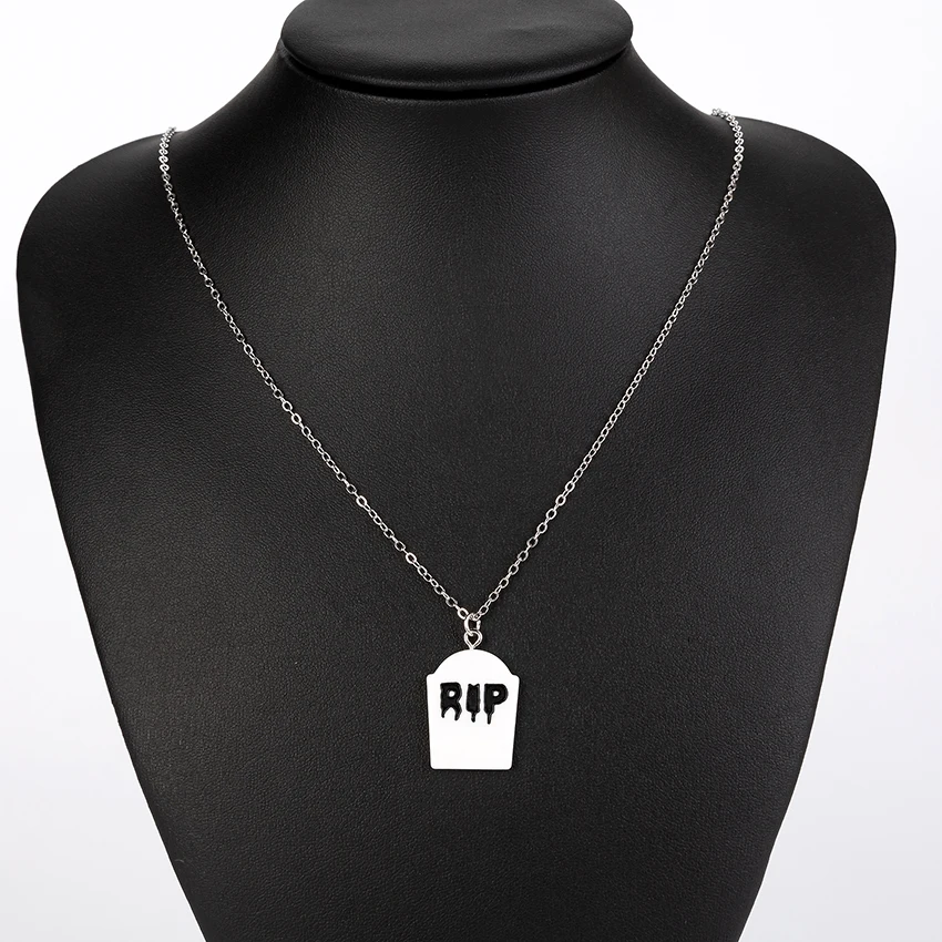 

1PC Cute Multicolor Resin RIP Plate Necklace for children Birthday Gift Woman Jewelry