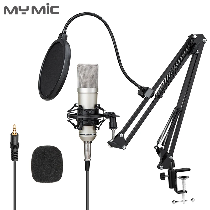 My Mic U87 большой мембранный конденсаторный Студийный микрофон для записи с регулируемой подставкой для вещания