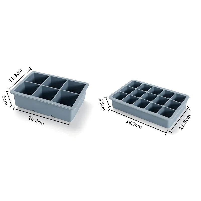 Ice Cube Trays - Silicone Molds with Reusable and BPA Free Stackable Flexible Safe |