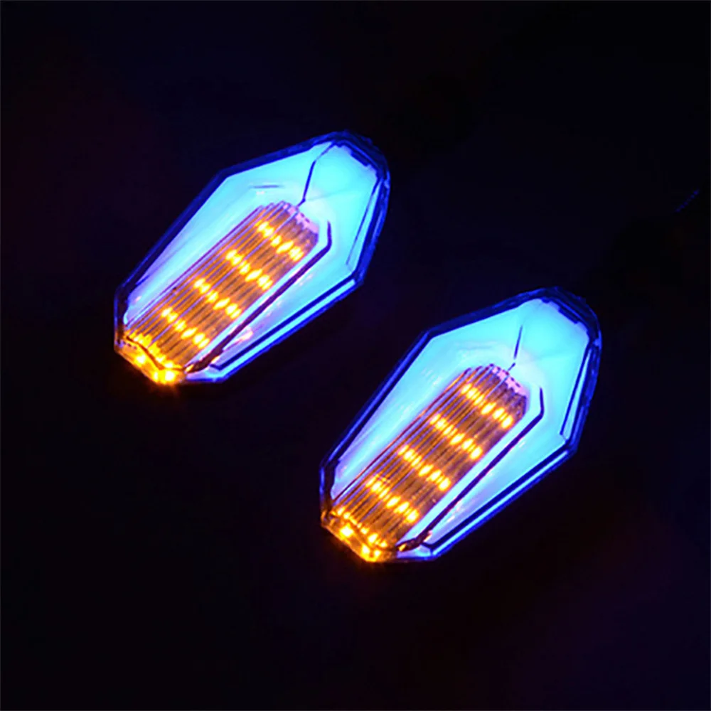 

1 Pair Universal LED Motorcycle Turn Signals Lights Flasher Blinker Amber Signals Daytime Light Moto Indicator Lamp for Honda