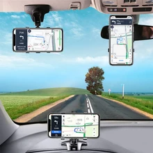 360 Degree Dashboard Car Phone Holder In Car GPS Navigation Bracket Mobile phone Rearview Mirror Sun Visor Multifunction Stands