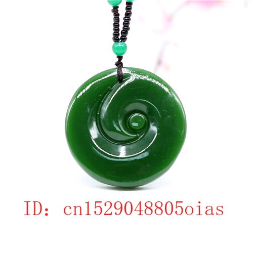 

Natural Green Chinese Jade Pendant Necklace Charm Jadeite Jewelry Carved Amulet Fashion Accessories Gifts for Women