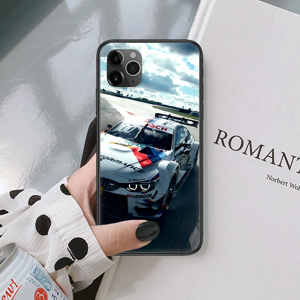 

BMWs Blue Red Sport Luxury Car Phone Case For IPhone 4 4s 5 5S SE 5C 6 6S 7 8 Plus X XS XR 11 12 Mini Pro Max 2020 black Shell