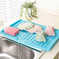kitchen accessories shelves sink drain rack plastic dish bowl drying rack cup dishes drainer organizers storage board worktop