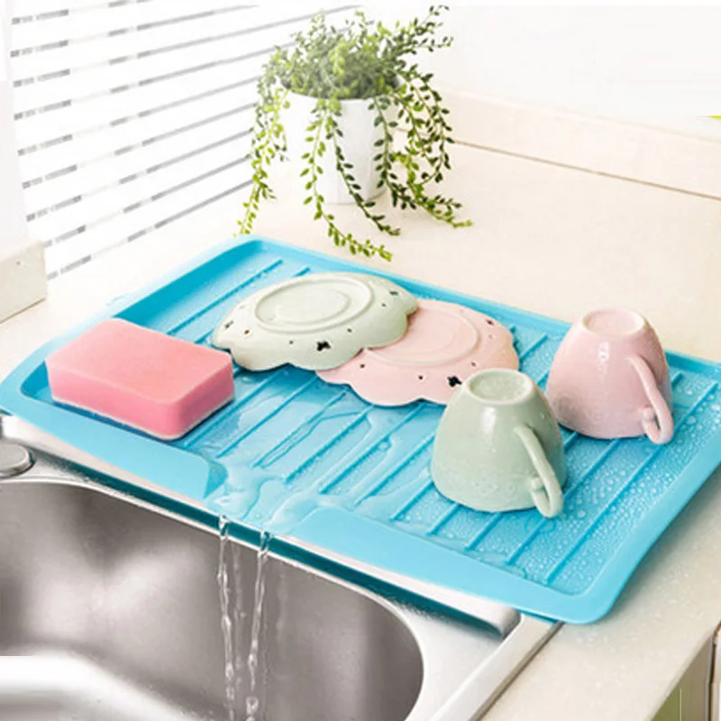 Кухонная раковина Стоковая стойка пластиковая чаша для посуды сушилка