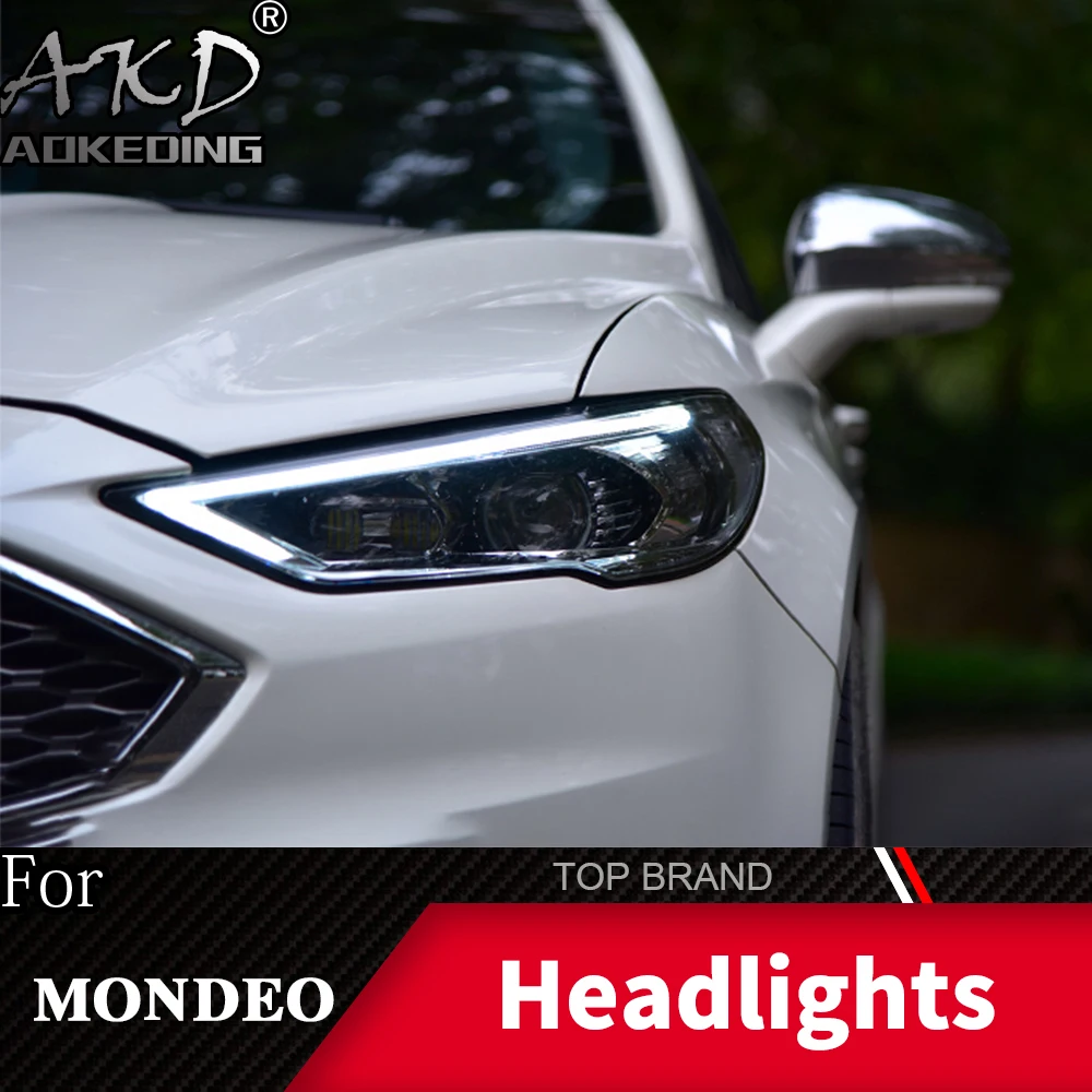 Светодиодный налобный фонарь для Ford Mondeo Fusion 2017-2020 фары Противотуманные