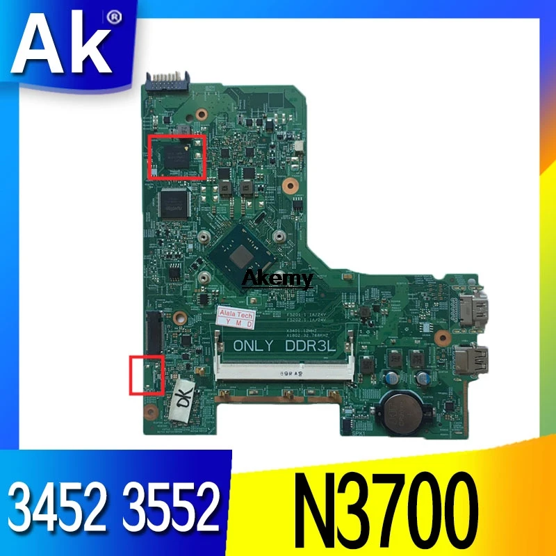 Материнская плата для ноутбука For DELL Inspiron 3452 3552 материнская с N3700U CPU JX7F0 0JX7F0 CN 14279 1