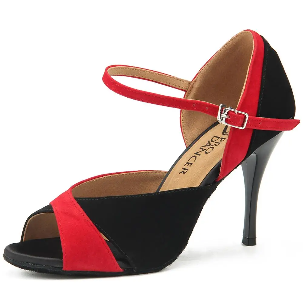 Профессиональная танцевальная Женская Обувь для бальных танцев сандалии сальсы