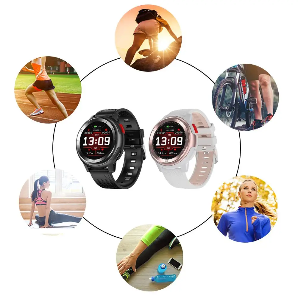 Смарт-часы для мужчин ЭКГ монитор сердечного ритма кровяное давление SPO2