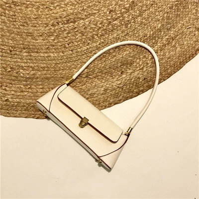 Винтажная сумочка для подмышек Багет среднего лета нишевая на одно плечо Женская