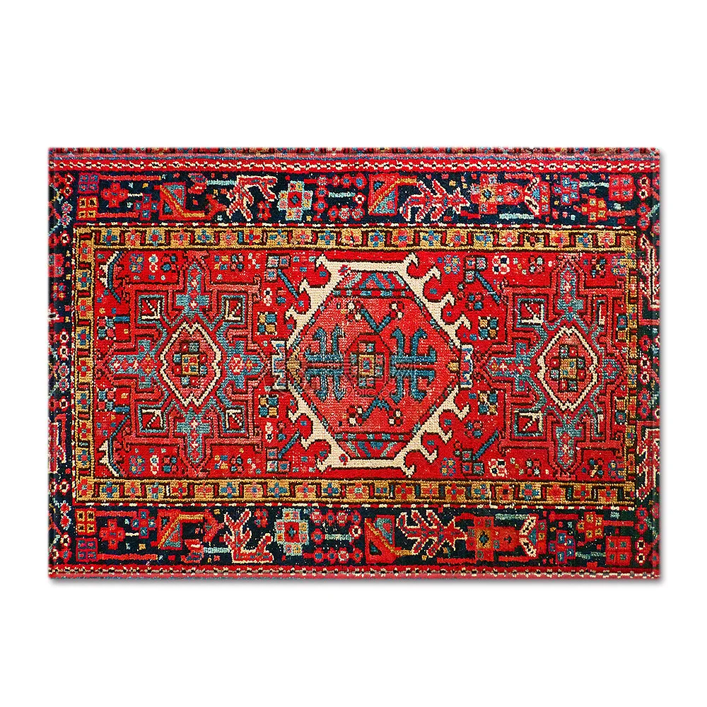 

National Style Retro European Patterned Large Carpet Square Mat Stripes Rugs and Carpets for Home Living Room Rug Rugs Carpet