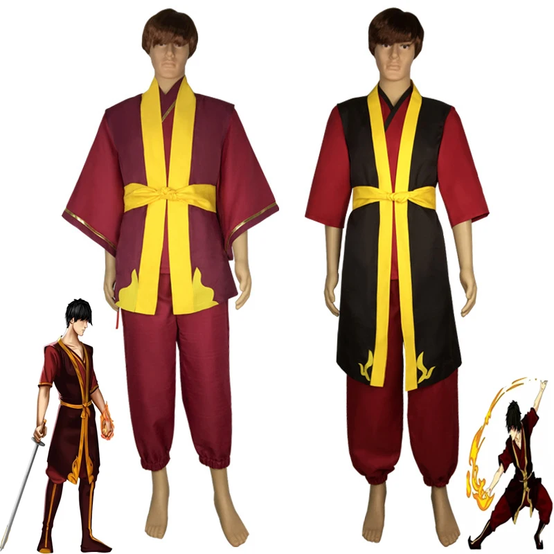 Костюм для косплея аниме Aang Zuko парадная Униформа Королевского принца парик