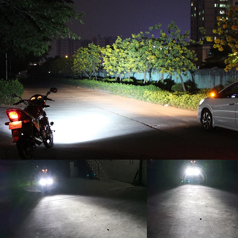 CNSUNNYLIGHT 2pcs LED Motorcycle Spotlights 25W 4250Lm Headlight Moto Bike Fog DRLs Headlamp 4x4 Offroad Work Drive Spot Lights |