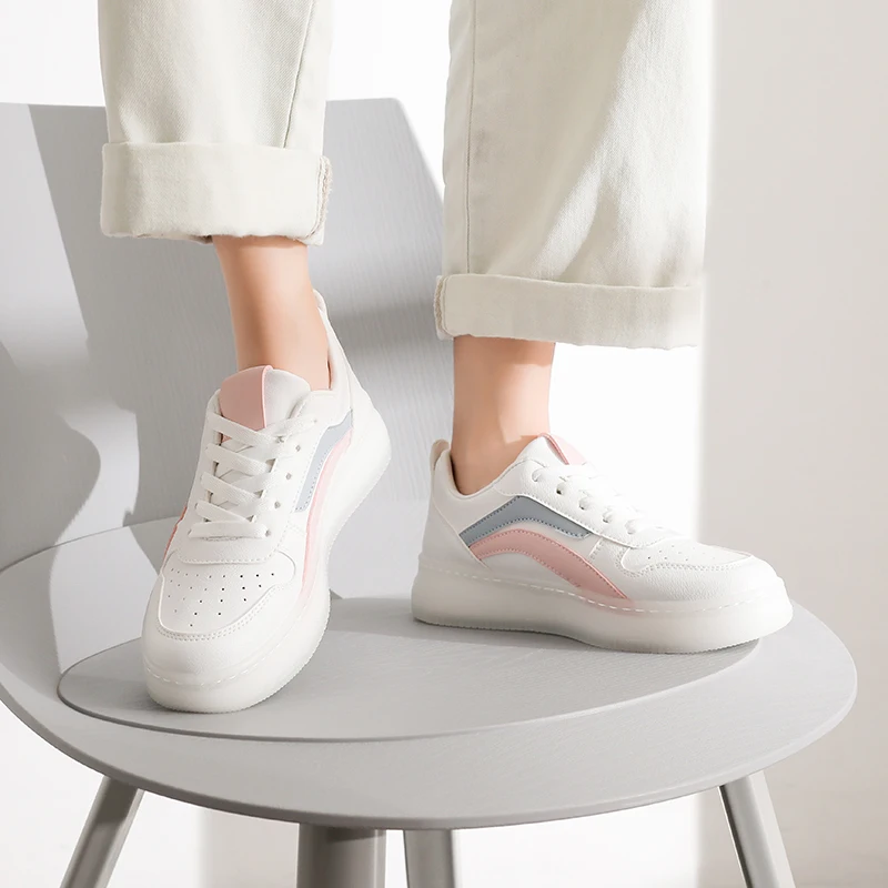 

Popular Classic Women's Shoes Board Shoes White Shoes Classic Retro Flat Leather Surface Sneakers Casual Shoes