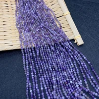 natural small amethyst beads 234 mm multi faceted loose beads for jewelry making diy womens bracelet and necklace accessories