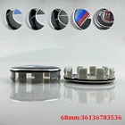 60 шт.лот 68 мм синяя, черная, Белая центральная крышка автомобильного колеса, логотип, Крышка Ступицы, эмблема для BMW ALPINA M, аксессуары для стайлинга