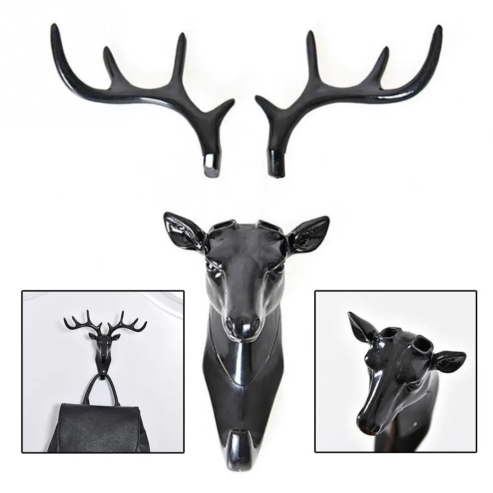Крючок вешалка с головой оленя настенный держатель Декор для дома