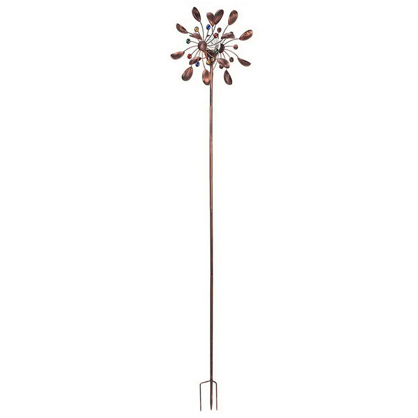Comprar Spinner De Viento Solar, Iluminación LED Multicolor, Bola De Vidrio Alimentada Por Energía Solar, Escultura De Metal, Jardín Al Aire Libre