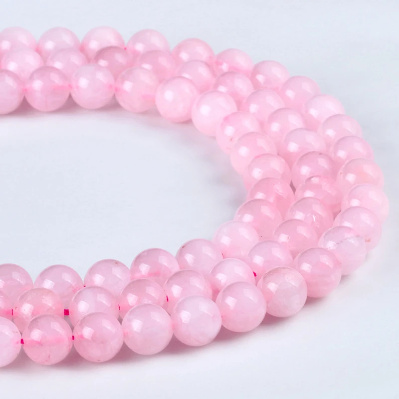

2020 Charm 4mm 6mm 8mm 10mm Pink Natural Stone Beads Loose Spacer Bead For DIY Handmade Lovely bracelets Trendy Jewelry Making