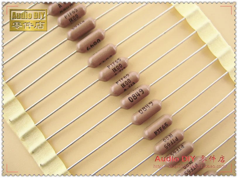 10PCS VISHAY DALE PTF65 1K 0.5W 0.05% 10ppm Axial Resistance PTF-65 1k T13 High precision low temperature drift metal resistor |