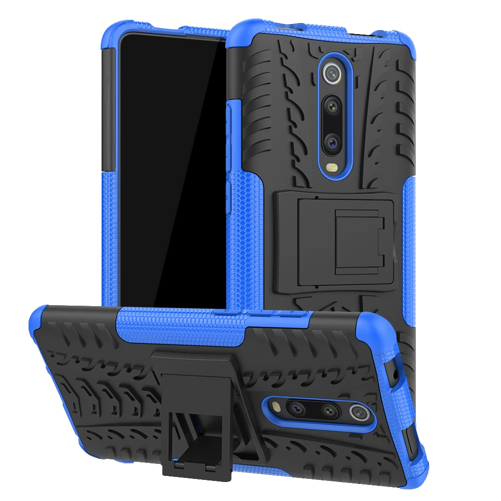 Для Xiao mi Red K20 Pro 9T 7A задний двухслойный чехол TPU PC Гибридный защитный с подставкой