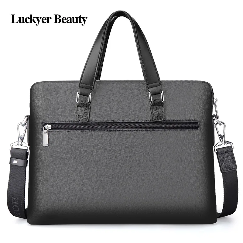 LUCKYER BEAUTY мужская сумка портфель кожаная для компьютера мессенджер сумочка