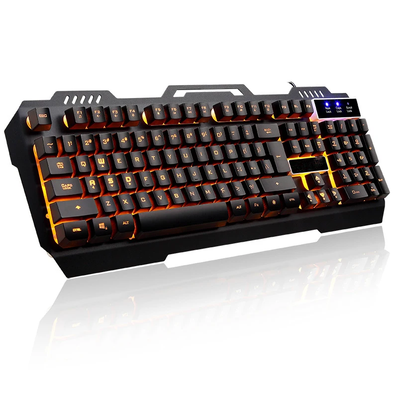 Проводная Механическая игровая клавиатура K12 светодиодный экран с подсветкой 104