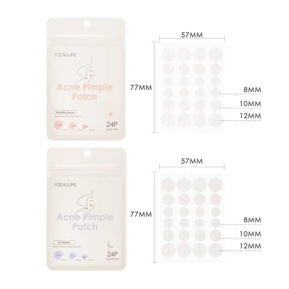 

24 Sticker/Set Acne Patch Day And Night Tea Tree Extract Clear Acne Pimple Patch Invisible Sticker Acne Removal Skin Care Supply