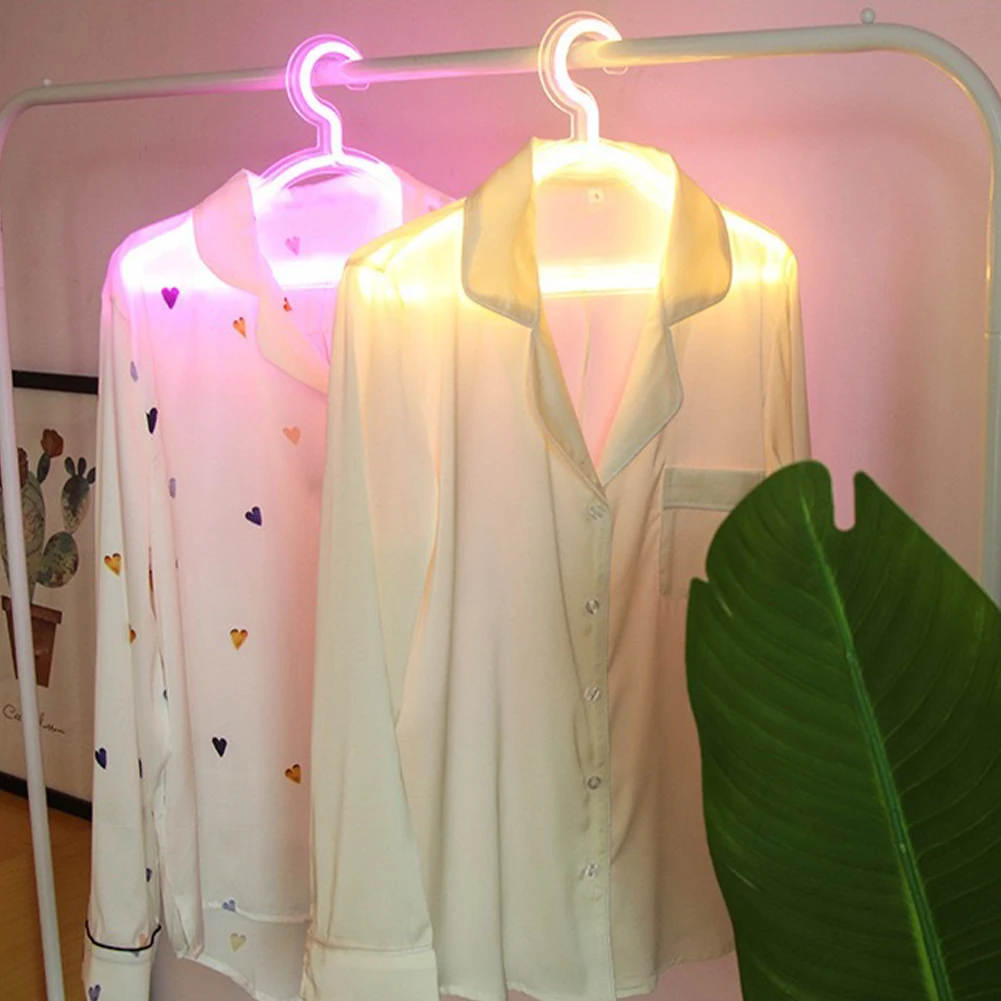 

Party Romantic Home Clothes Hanger Stand USB Powered Wedding Dress Bedroom Durable Proposal Store Wall Decor Led Neon Light Sign