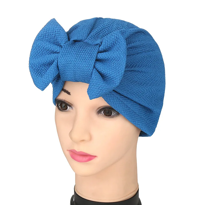

Indian Turban Hat bow Muslim solid color headtie