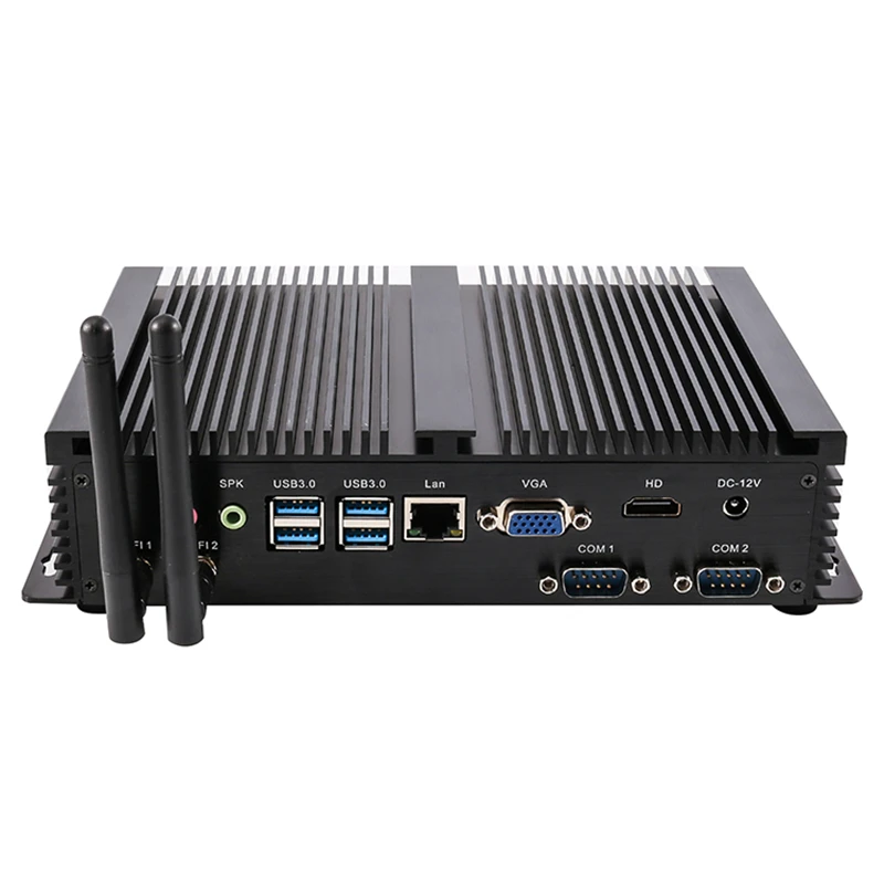 Промышленный безвентиляторный ПК Topton Intel i7 10510U i5 8265U 2 * DDR4 M.2 NVME + MSATA 5 ''SATA COM HDMI