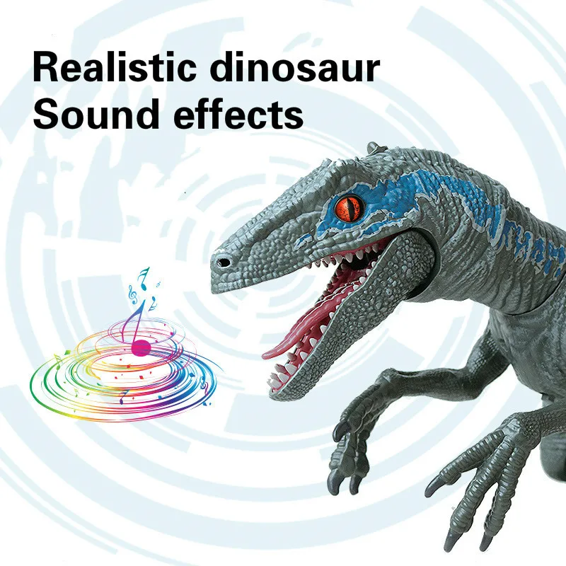 2.4G RC Dinosaur Intelligent Raptor Animal Remote Control Jurassic Toy Electric Walking Animals Cat Toys For Children | Игрушки и хобби