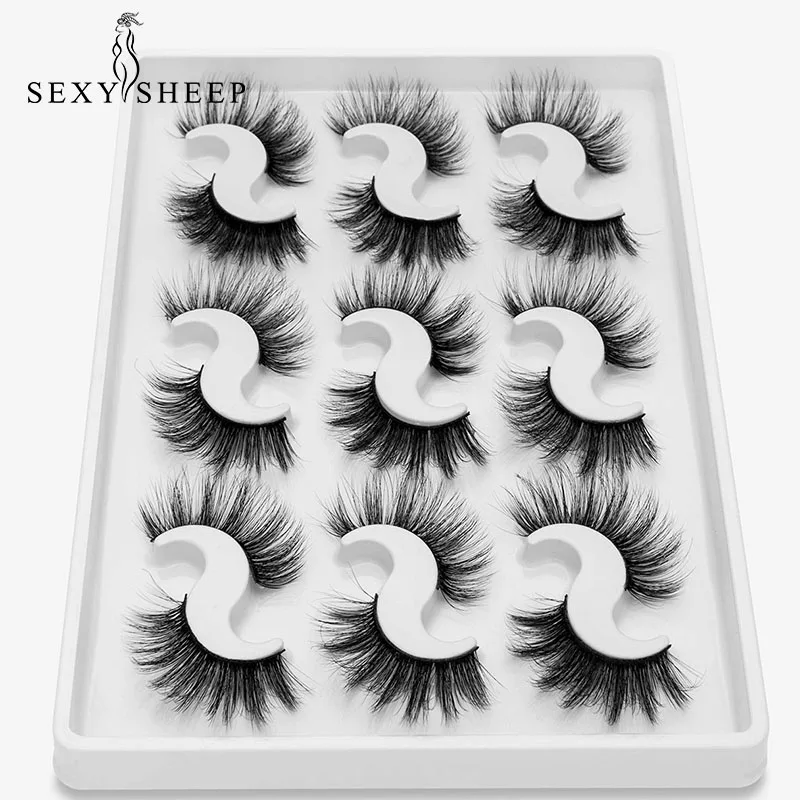 SEXYSHEEP 5/9 пар 3D норковые ресницы накладные натуральные/толстые длинные для макияжа